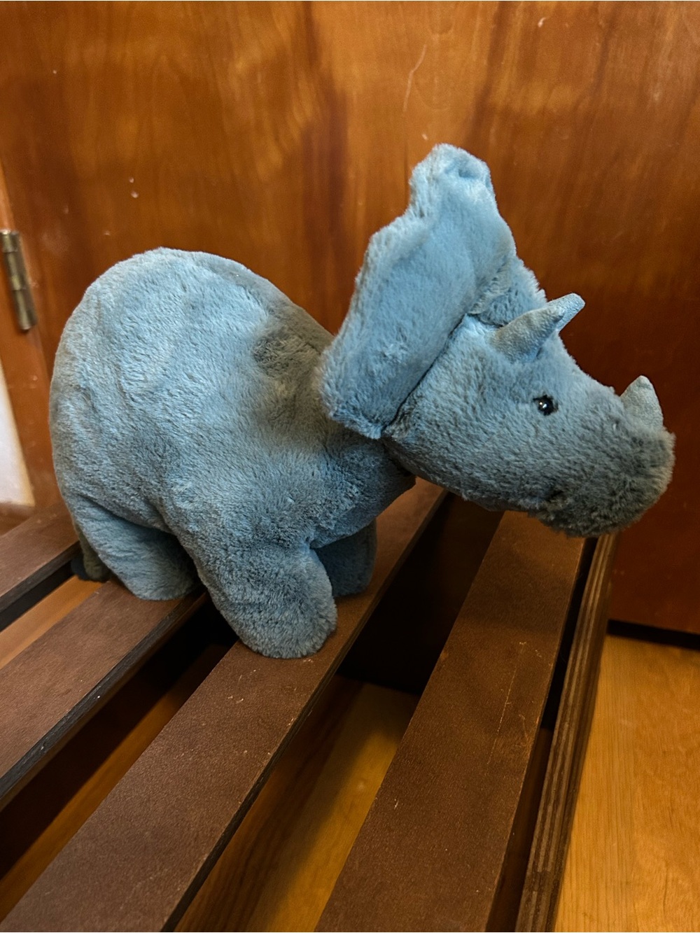 Jellycat Fossilly Triceratops Plush Blue Dino Retired Plushie